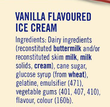 vanilla ice cream